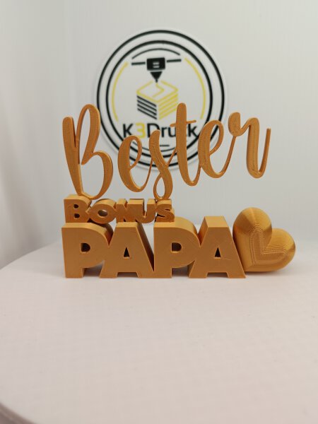 Schriftzug "Bester Bonus Papa"