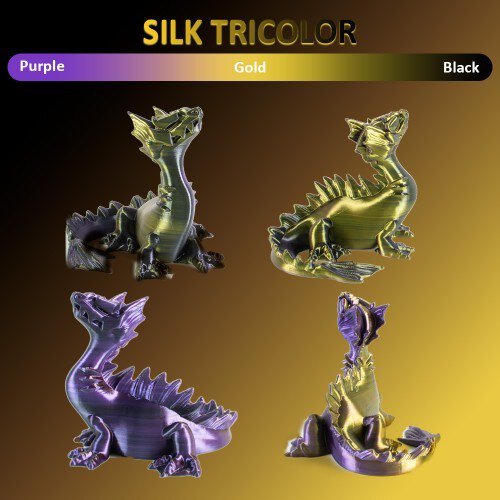 Tricolor Gold/Lila/schwarz